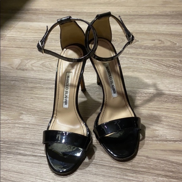 Manolo Blahnik Shoes - MANOLO BLAHNIK Patent Heeled Sandals